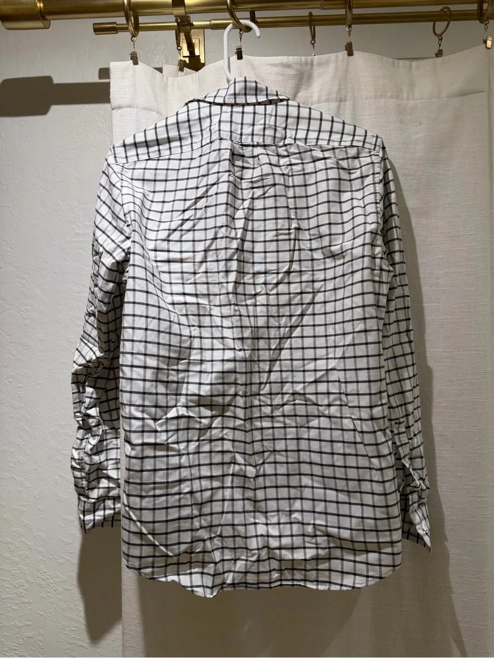 J Crew White / Black Checkered Button Up (Men’s XS)